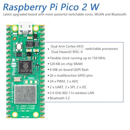 Omni Wheel Car Kit for Raspberry Pi Pico 2 W