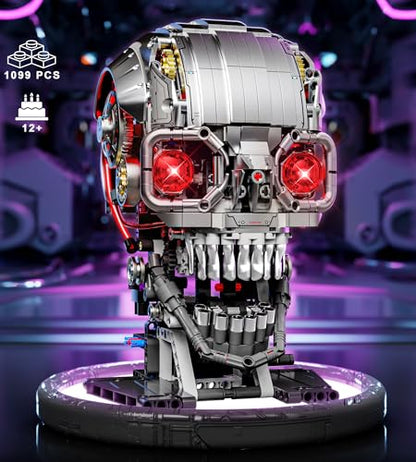 Mechanical Skull Head Building Block Set (1099 Count)