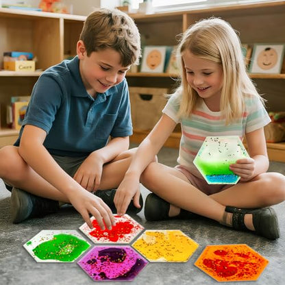 Squishy Liquid Sensory Tiles for Kids (9 Count)