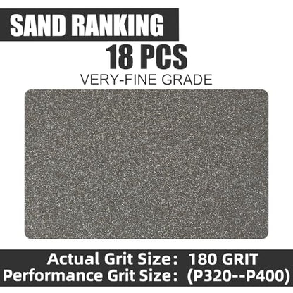 18pcs Sanding Sponge 180 grit Soft Sanding Block Washable and Reusable (18 Count)