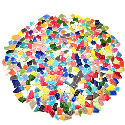 1.1LB Irregular Ceramics Mosaic Tiles (350 Count)