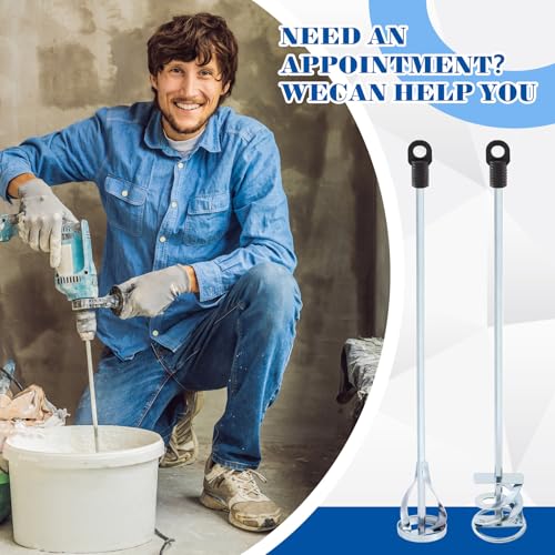 Set of 2 Paint Mixer for Drill Painting Mixer Stirrer Drill Attachment (2 Count)