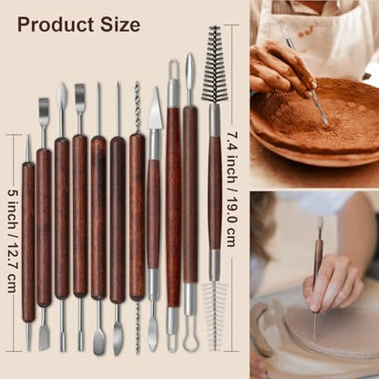 31 Pcs Polymer Clay Sculpting Tools Kit for Adults