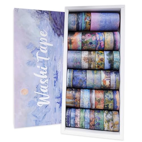 34 Rolls Oil Painting Aesthetic Washi Tape Set
