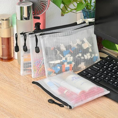 20pcs Mesh Zipper Pouch Bags (20 Count)