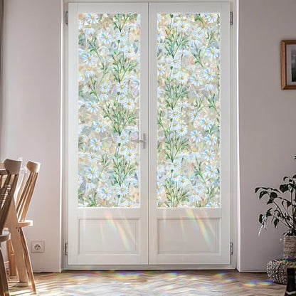 Privacy Window Films Stain Glass Cling No Glue Anti