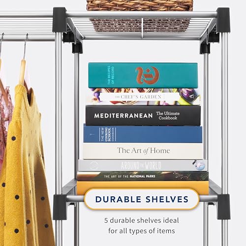 Double Rod Freestanding Closet Organizer
