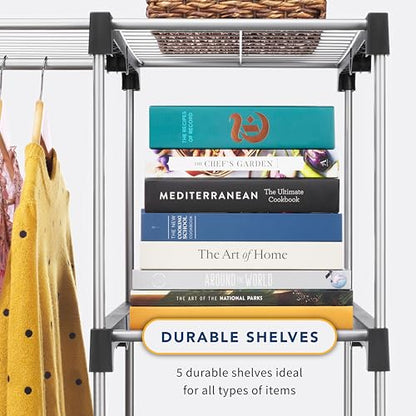 Double Rod Freestanding Closet Organizer