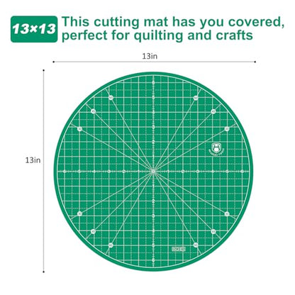 13"x13" Round Rotating Cutting Mat