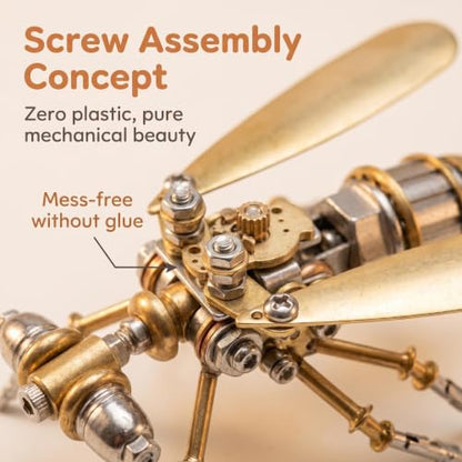 Steampunk 3D Metal Fruit Fly Puzzle Model