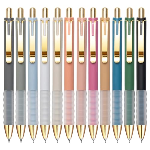 Gel Pens Black Ink Pen 0.5mm Fine Point (12 Count)