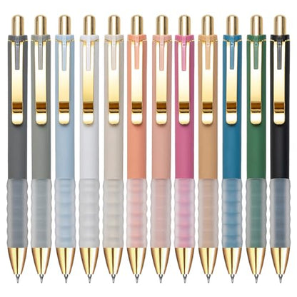 Gel Pens Black Ink Pen 0.5mm Fine Point (12 Count)