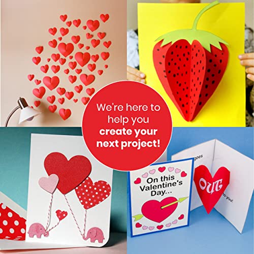 Red Colored Cardstock Thick Paper 50 Sheets
