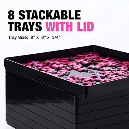 8 Puzzle Sorting Trays with Lid 8" x 8" (8 Count)