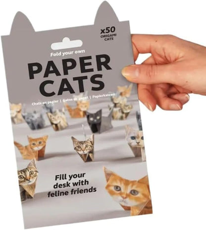 Paper Cat, Paper Cat Origami,50 DIY Origami Foldable Cute Cat Figurines Fun Craft Activity, Desktop Decor, and Gifts for Cat Lovers - Crafty Corner