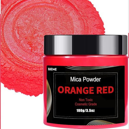Deep Red Mica Powder Pigment (3.5 Ounce)