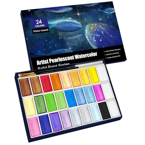 6ML Shimmer Watercolor Paint Set (24 Count)