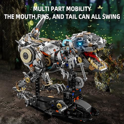 Ideas Mechanical Tyrannosaurus Building Set with Light (1268 Count)