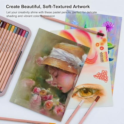 Pro Pastel Chalk Colored Pencils (24 Count)