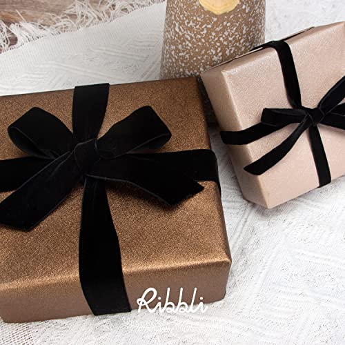 Polyester Black Velvet Ribbon (30 Foot)