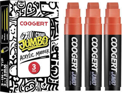 3Pcs Coffee Jumbo Poster Markers