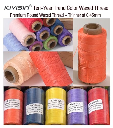 12 Multicolor Round Waxed Thread (12 Color)