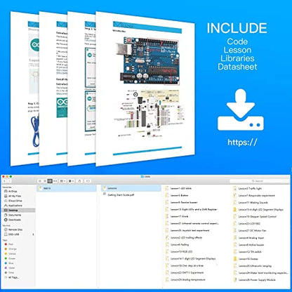 Starter Kit with Breadboard Power Supply Compatible with Arduino IDE