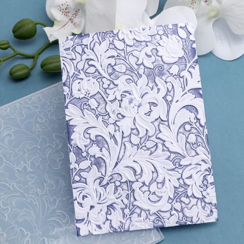 3D Flowers Theme Plastic Embossing Folders Phoenix for DIY Scrapbooking Photo Album Card Paper Craft Decoration for Card Making