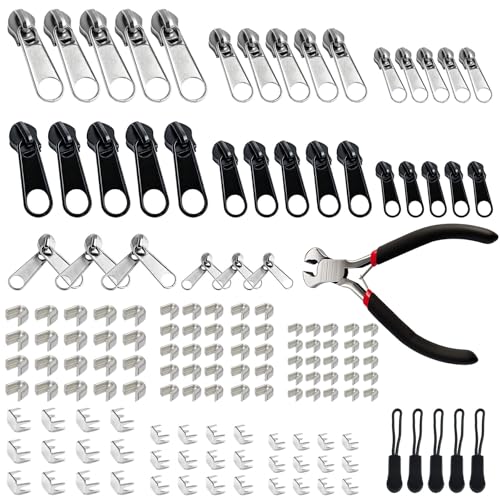 150 Pcs Zipper Repair Kit with Replacement Sliders (150 Count)