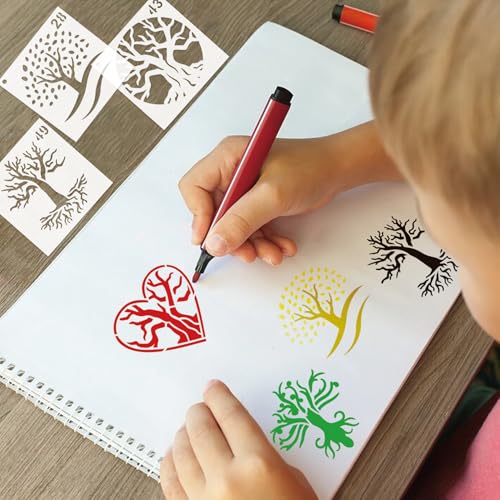 Small Stencils for Painting on Wood Burning Reusable (65 Count)