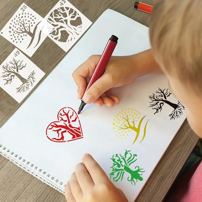 Small Stencils for Painting on Wood Burning Reusable (65 Count)
