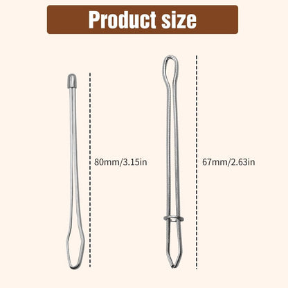 8 PCS DIY Rope Threader Clip, Drawstring Threader Tool Set, Sewing Loop Turner Hooks Metal Easy Pull Drawstring Threader with Tweezer Sewing Tool for Drawstring Replacement for Hoodies, Shorts, Pants