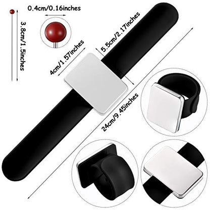 Magnetic Wrist Sewing Pincushion with 100 Pcs 1.5" Pins