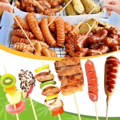 300 Pcs 6 inch Natural Bamboo Skewers (300 Count)