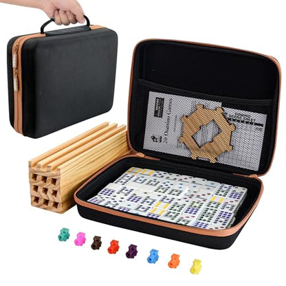 Dominoes Set Double 12 with 4 Racks for Adults Kids