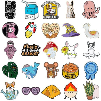 Cute Enamel Backpack Pins (20 Count)