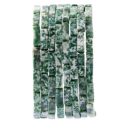 Natural African Jade Rectangle Tube Beads 4x13mm 38cm (28 Count)