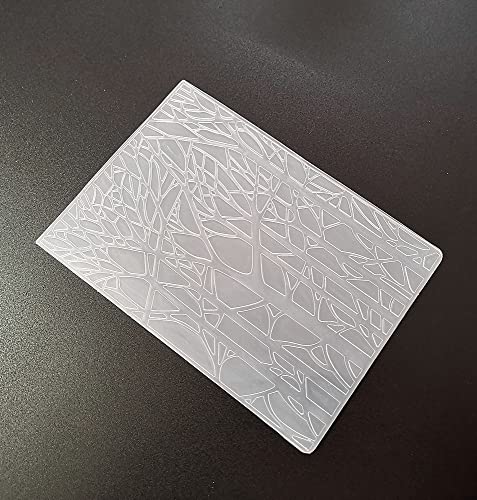 Merry Christmas Forest Tree Plastic Embossing Folders for Card Making Scrapbooking and Other Paper Crafts