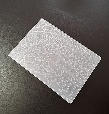 Merry Christmas Forest Tree Plastic Embossing Folders for Card Making Scrapbooking and Other Paper Crafts