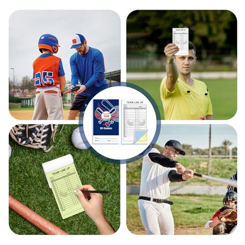 120 Baseball Lineup Cards with 4