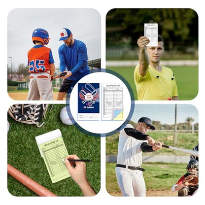 60 Baseball Lineup Cards with 4