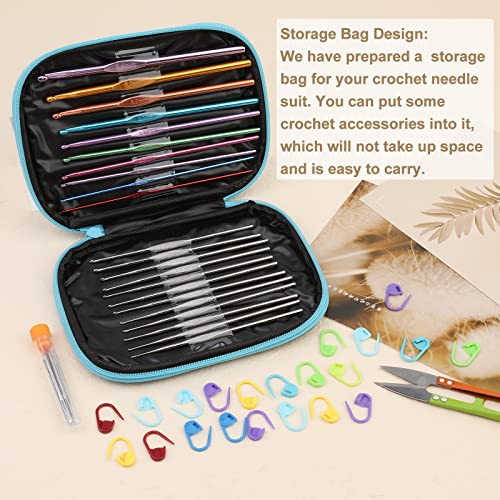 54 Pcs Crochet Hooks Set 0.6