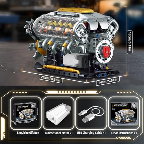 V8 Engine Model Kit that Runs