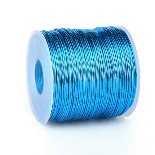 328FT 18 Gauge Bendable Blue Aluminum Craft Wire for Jewelry Making Craft (328 Foot)