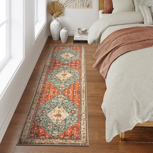 Felice Boho Tribal 2'6" x 10' Washable Runners for Hallways