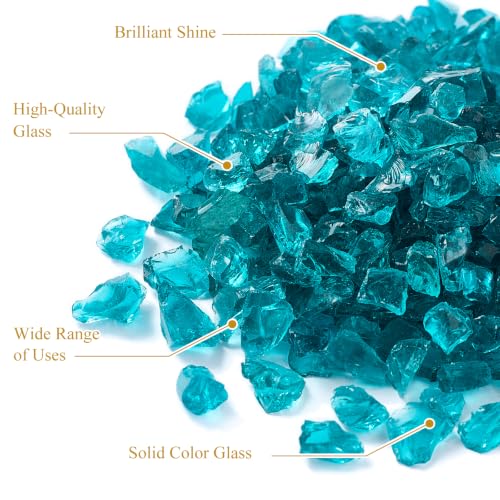 Turquoise Crushed Glass for Resin Art & Crafts (24 Ounce)