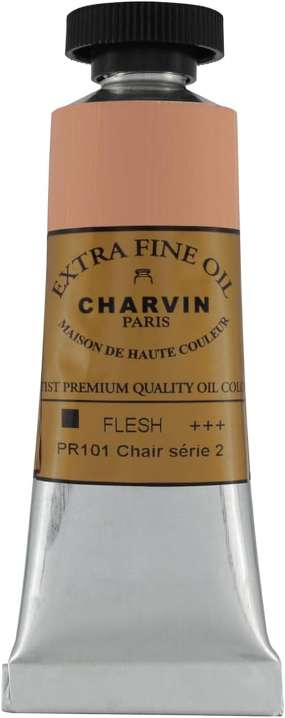 Charvin Extra Fine Oil Paint, Flesh 20 ml - Triple-Milled, Rich Texture, Poppy Oil-Based, Light-Fast, Handmade, Archival Quality