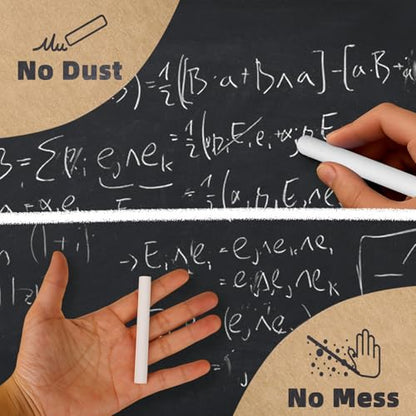 Dustless White Chalk 100PCS (100 Count)