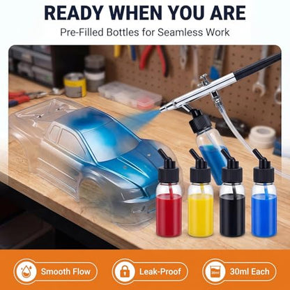 10 Pack 30ml Airbrush Bottles (10 Count)