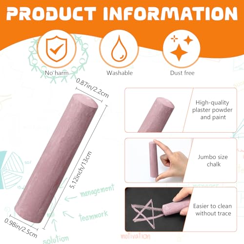 20 Pcs Sidewalk Chalks for Kids Non Toxic Jumbo Chalk for Party Gift Outdoor Art Classroom Play Painting (20 Count)
